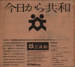 今日から共和 1973.04S48年4月5日 日本服装付属品新聞、物流新聞、新包装新聞広告
